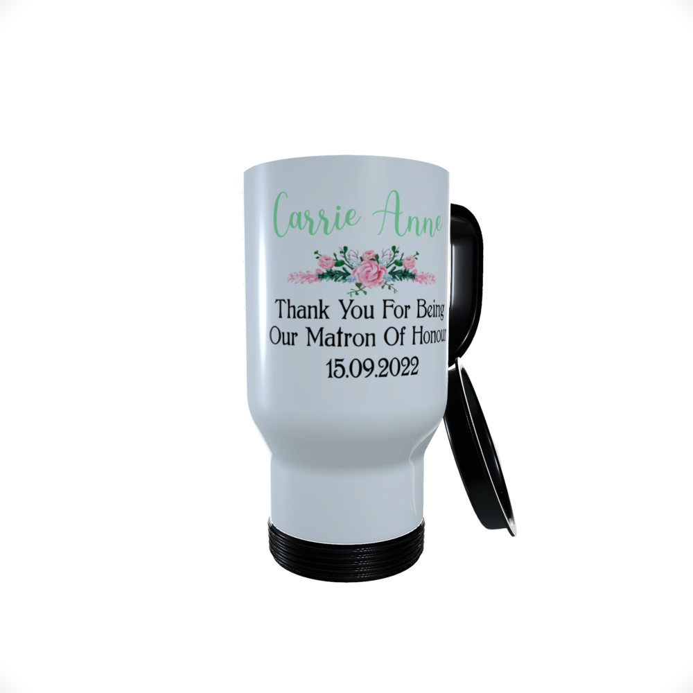 Matron Of Honour Personalised Travel Mug, Matron Of Honour Gift